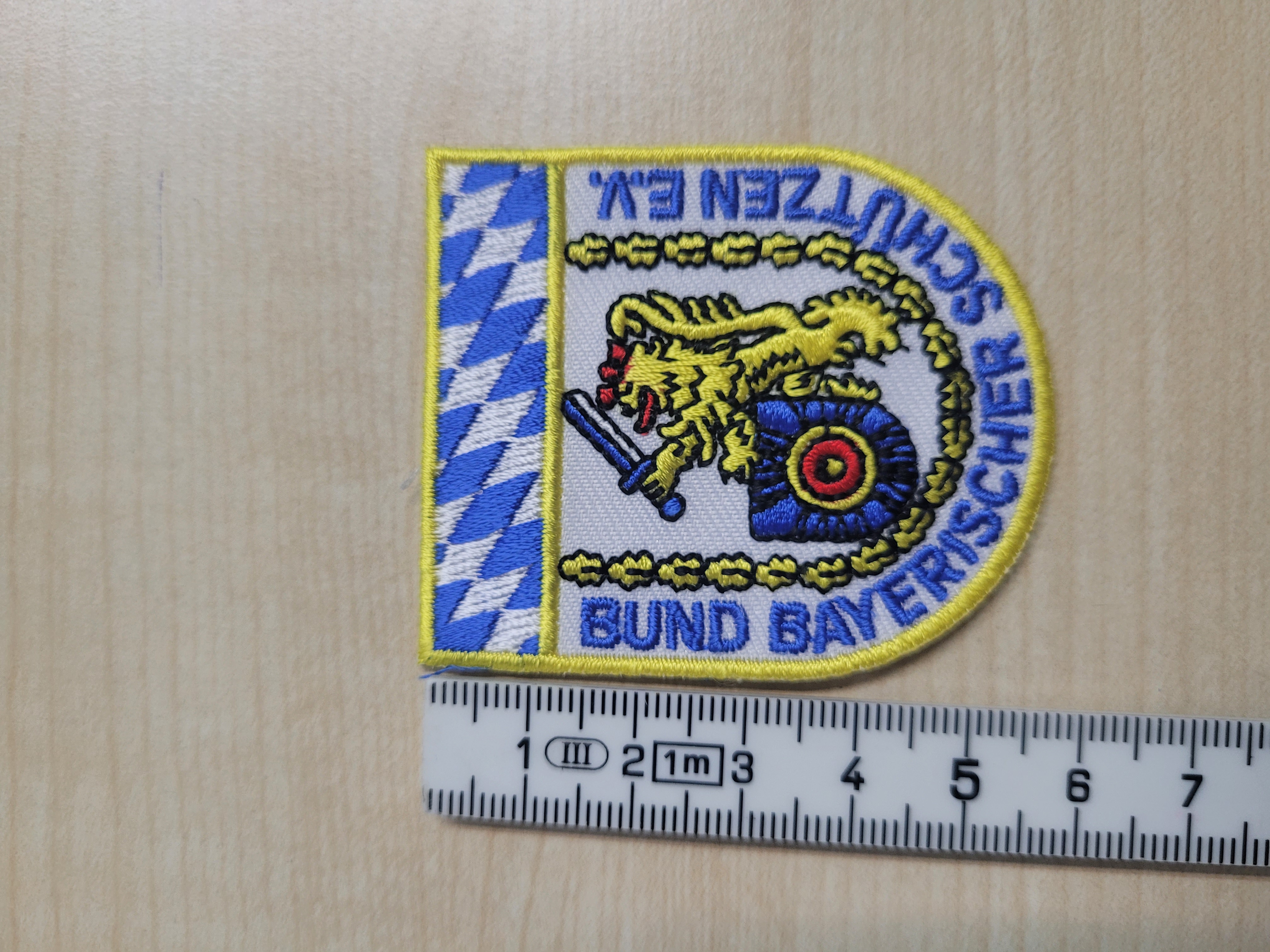 BBS-Aufnäher, klein, weiß